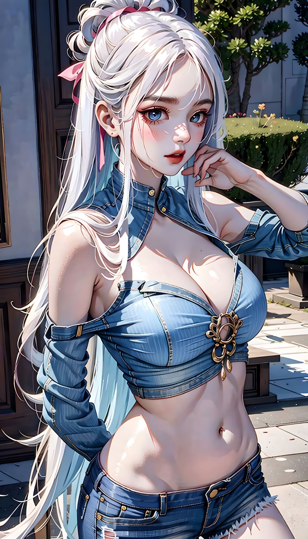 甜心女孩性感AI绘画图片